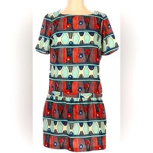 Paul & Joe for Anthropology Green and Red Casual Sundress